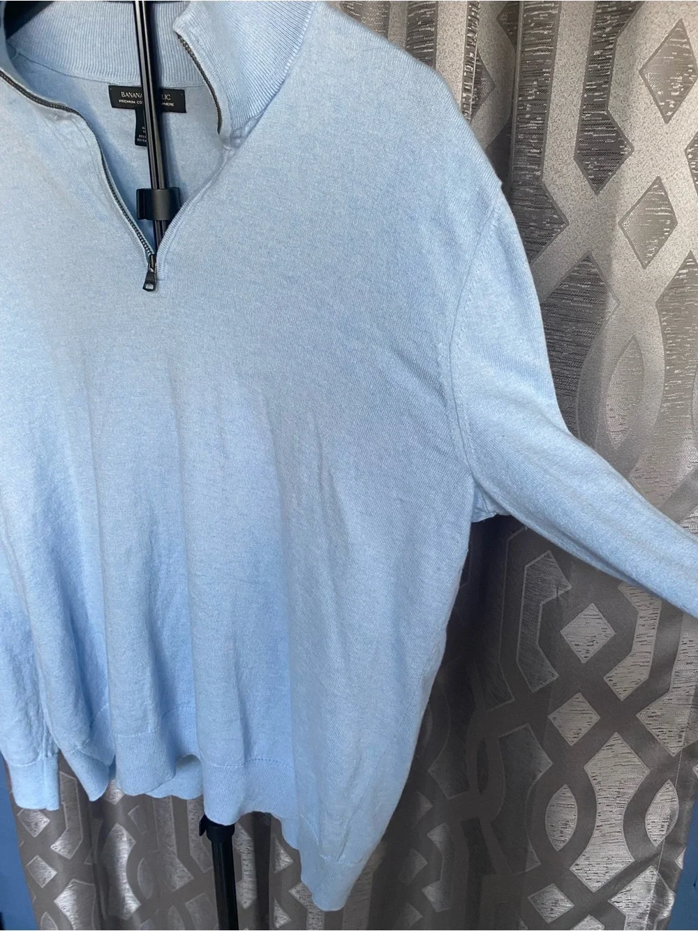 Banana Republic Premium Cotton Cashmere Quarter Zip Sweater Men’s Large